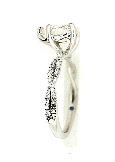White Gold Diamond Twist Engagement Ring