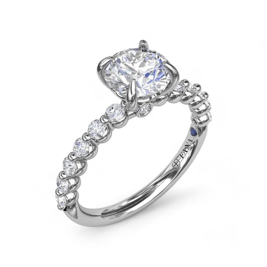 Round Diamond White Gold Engagement Ring