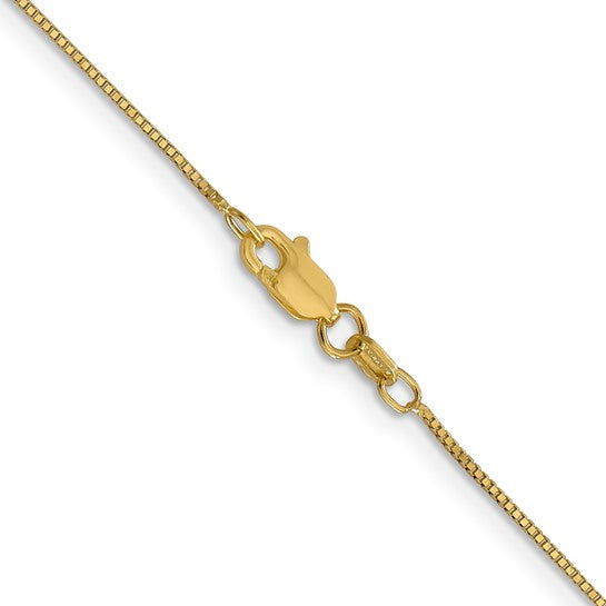 18 Inch Yellow Gold Box Necklace
