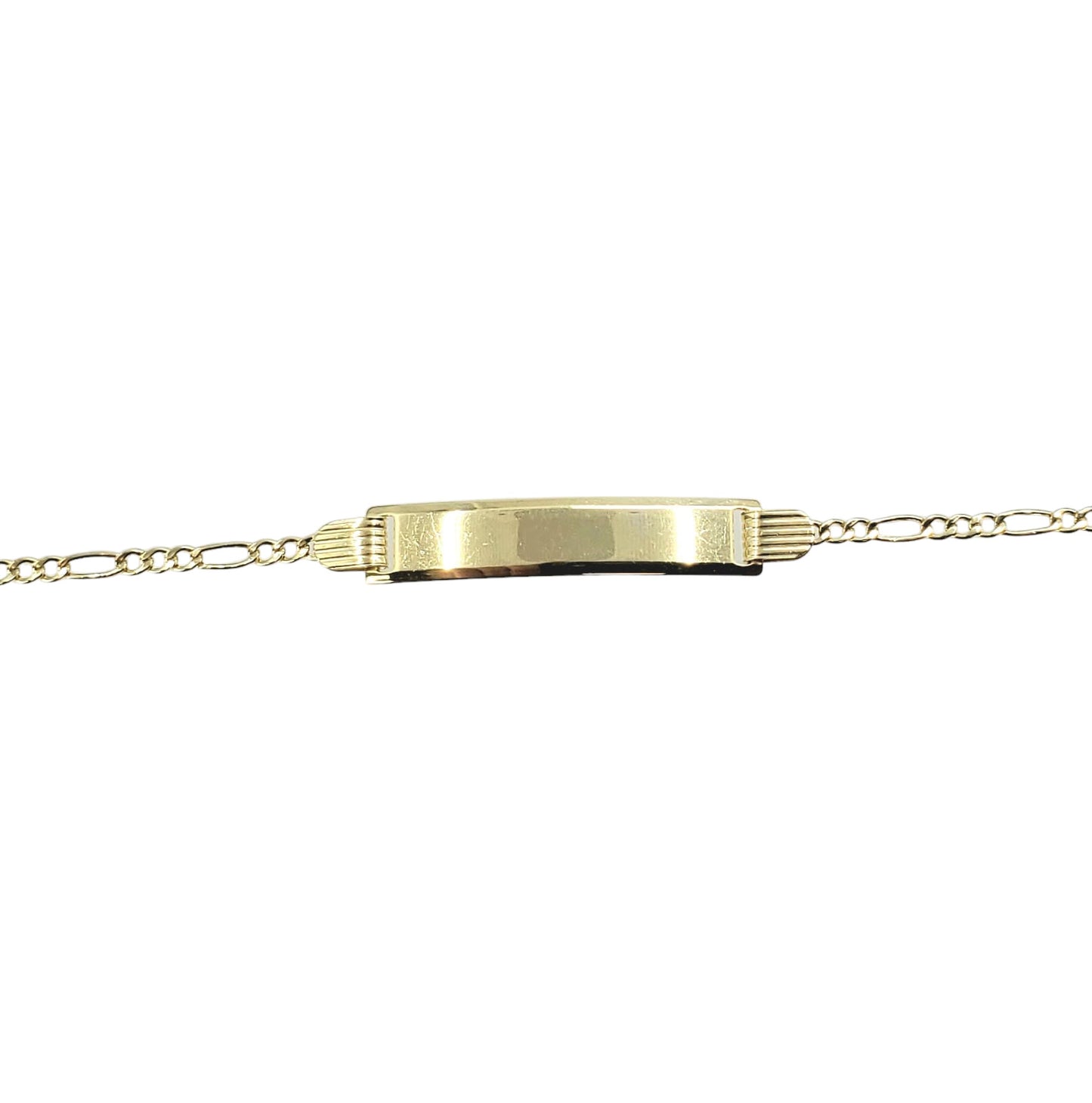 Yellow Gold Figaro Baby ID Bracelet