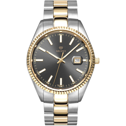 Two Tone Stainless Steel Dress Watch with Luminous Hands