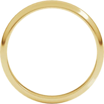 3MM Yellow Gold Half Round Band