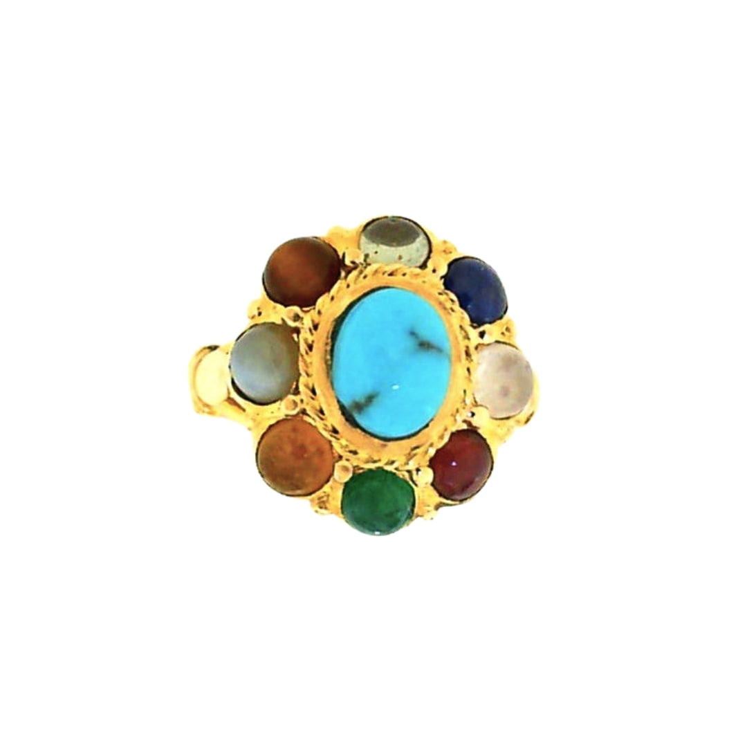 Vintage Yellow Gold Gemstone Ring