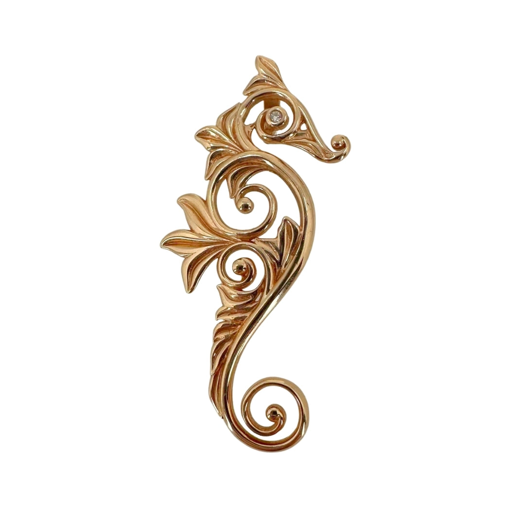 Rose Gold Seahorse Pendant