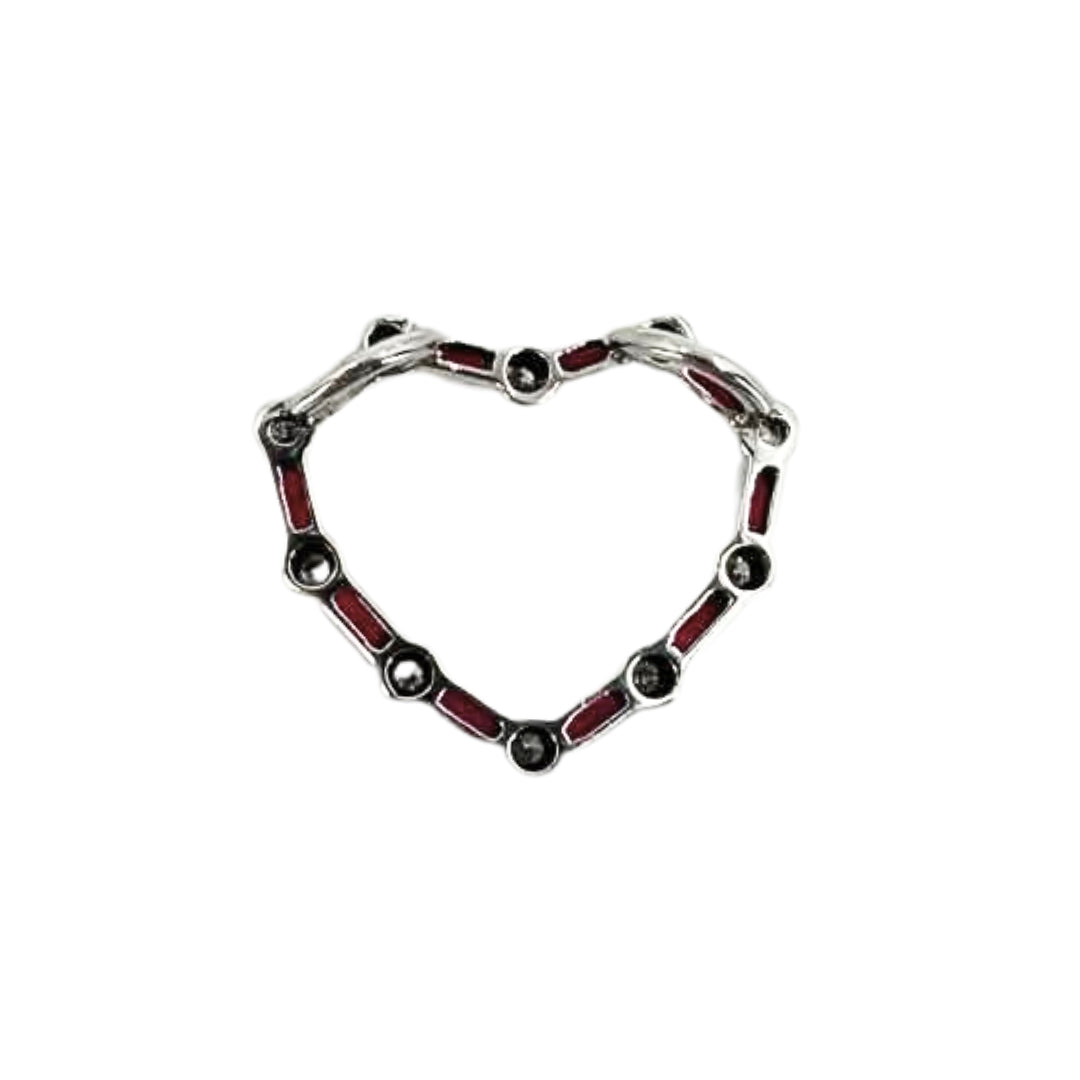 White Gold Baguette Ruby Slide Pendant