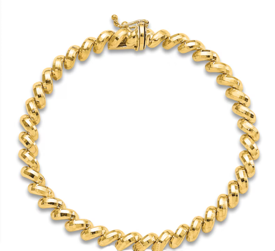 Yellow Gold Faceted San Marco Bracelet
