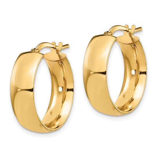 Yellow Gold Medium Hoop Earrings