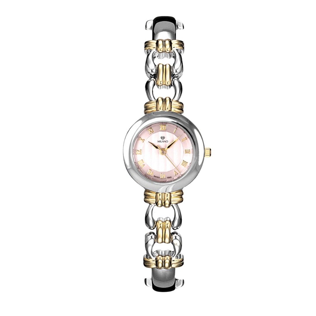 Two Tone Steel Pink Dial Milano Watch