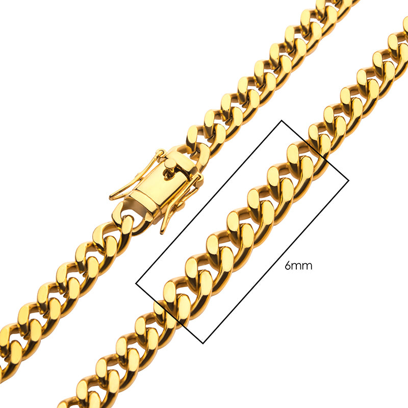 Mens Stainless Steel 6mm Cuban Chain
