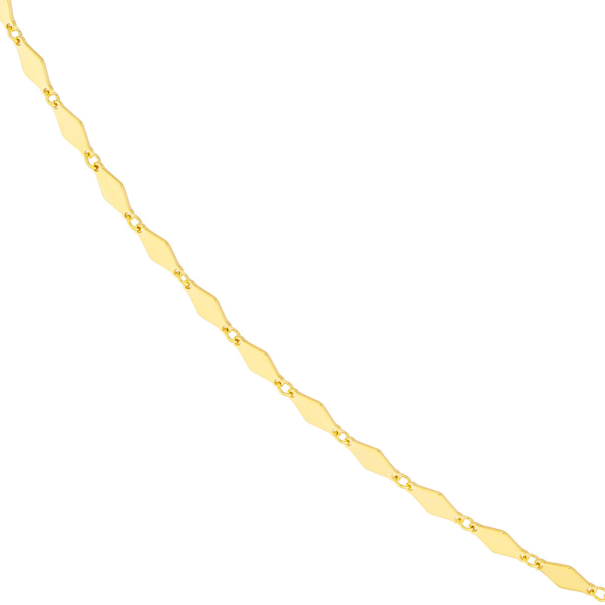 Yellow Gold Mirror Diamond Cut Necklace