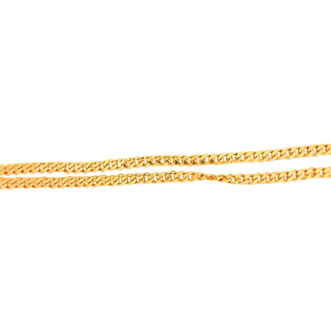 18 Inch Yellow Gold Filled Curb Necklace