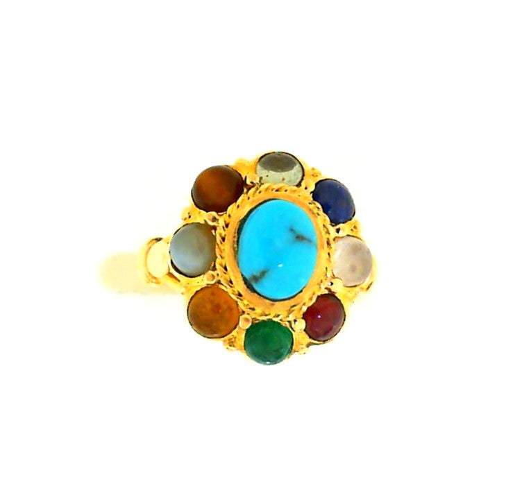 Vintage Yellow Gold Gemstone Ring
