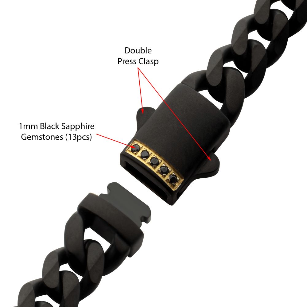 Black and Gold Stainless Steel Kraken Necklace