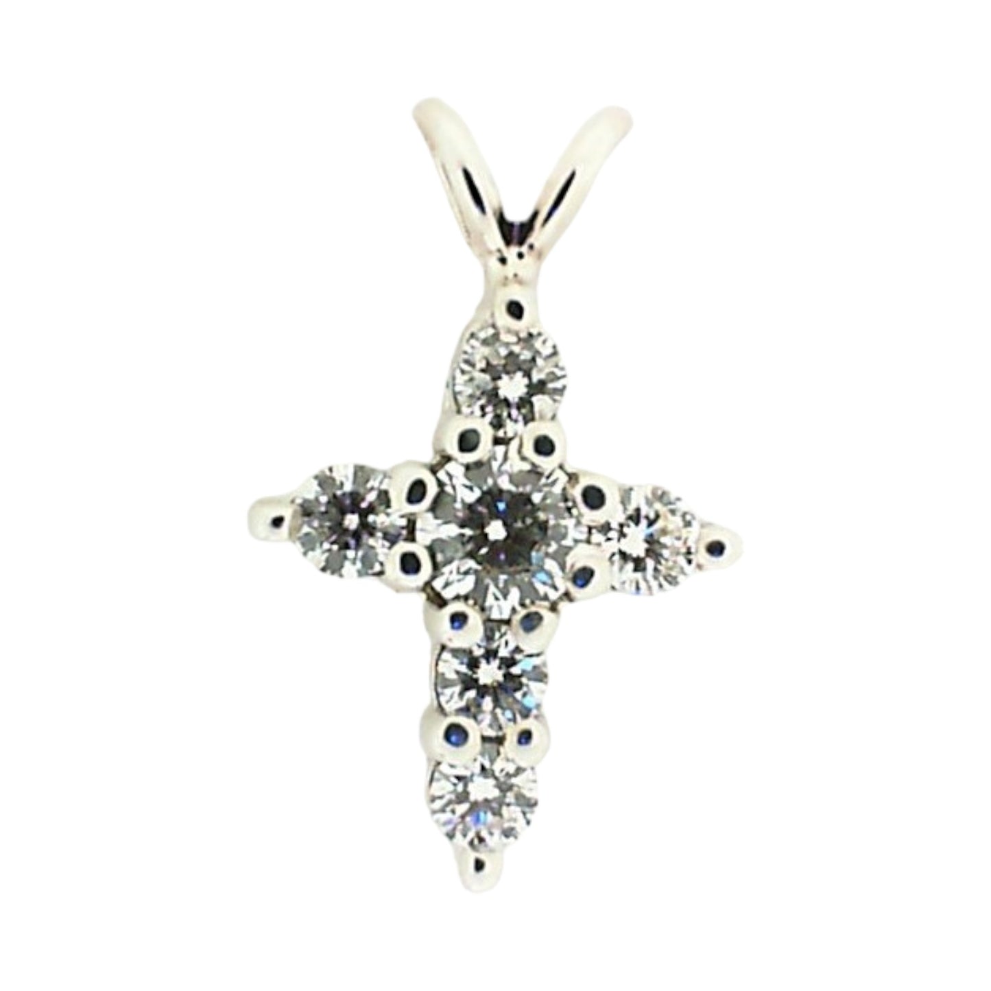 White Gold Diamond Cross Pendant