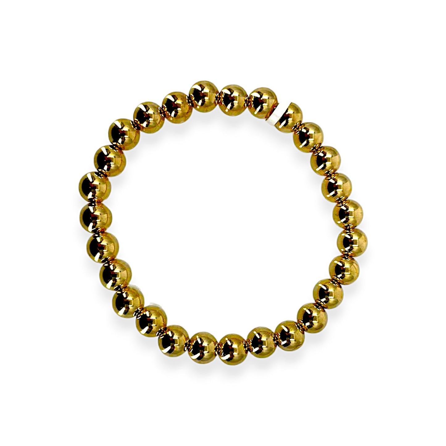 7MM Gold Filled Beaded Bracelet