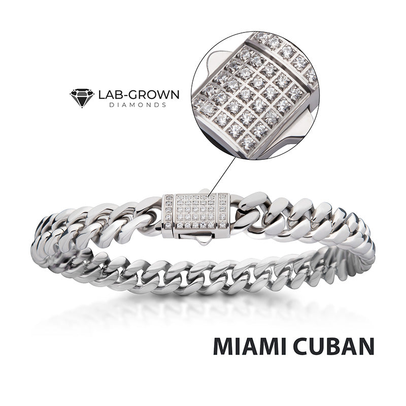 8MM Stainless Steel Miami Cuban Chain Bracelet