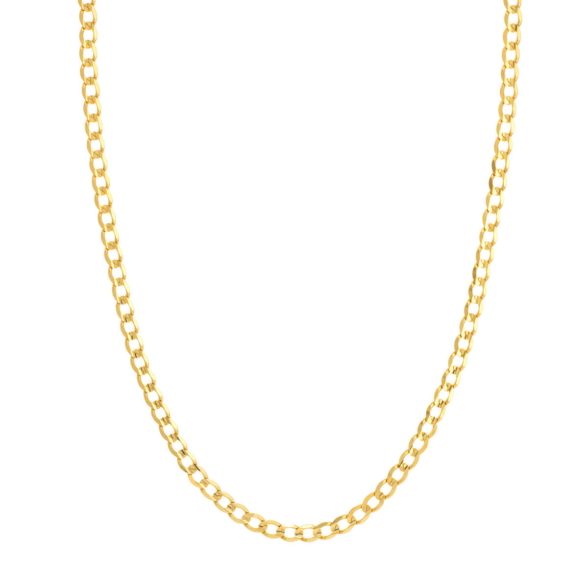 21" Open Curb Link Necklace 10K Gold