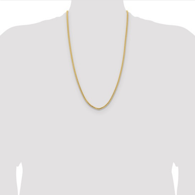 Yellow Gold 3D Anchor Necklace