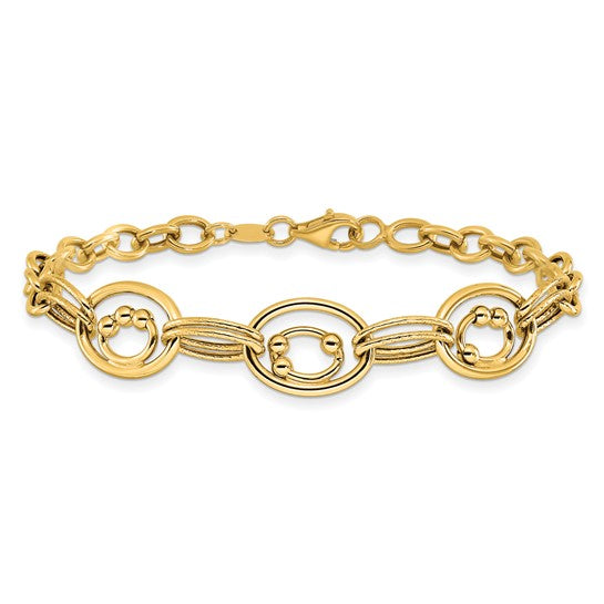 Yellow Gold Fancy Link Bracelet