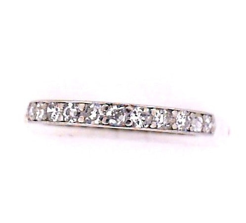 Vintage White Gold Round Diamond Eternity Ring