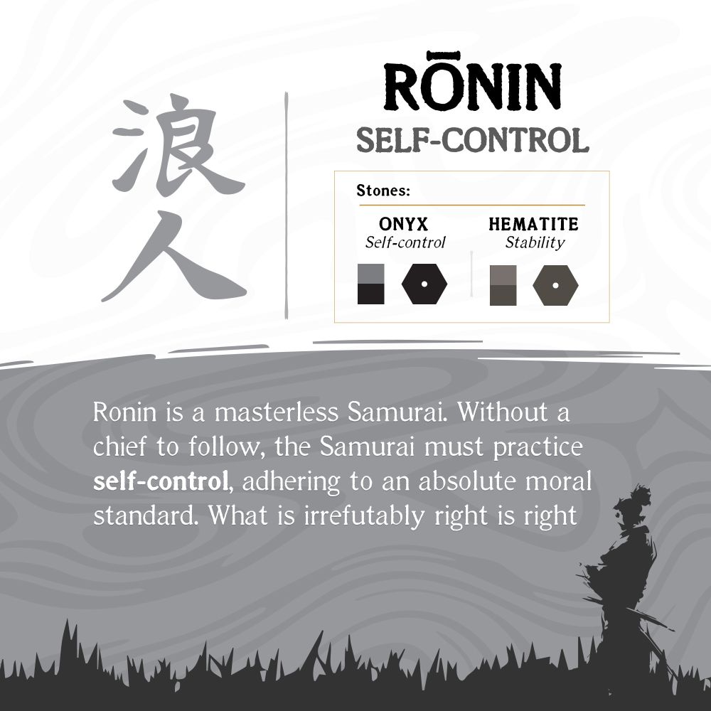 8.5 Inch Bushido Bracelet Ronin: Self-Control