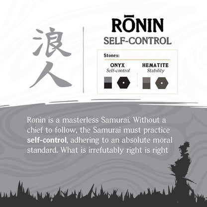 8.25 Inch Bushido Bracelet Ronin: Self-Control