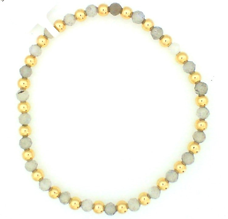 Gold Filled and Labradorite Beaded Bracelet