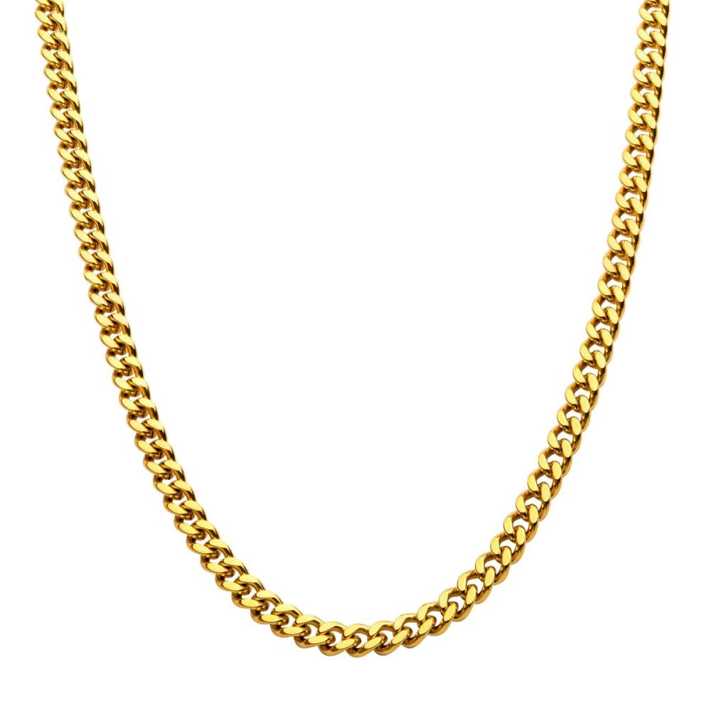 Mens Stainless Steel 8mm Miami Cuban Chain