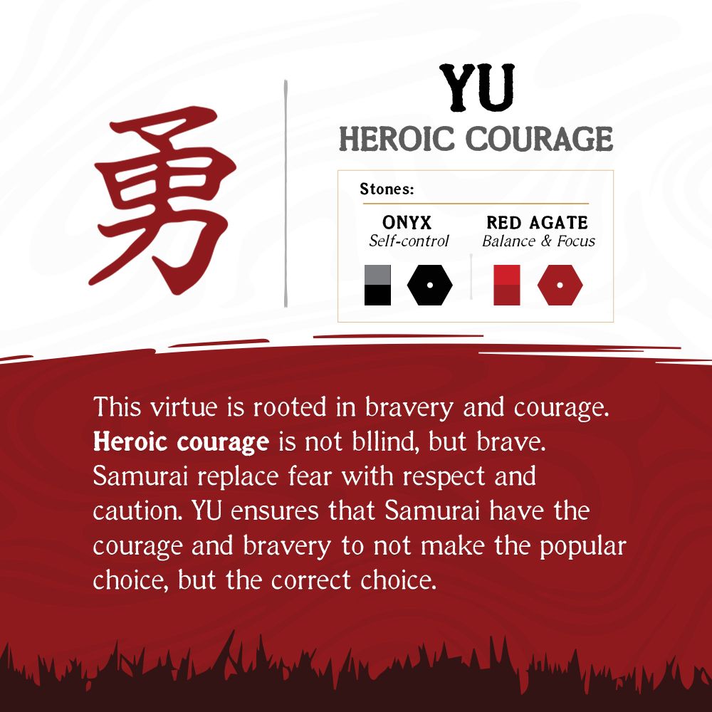 8.25 Inch Bushido Bracelet Yu: Heroic Courage