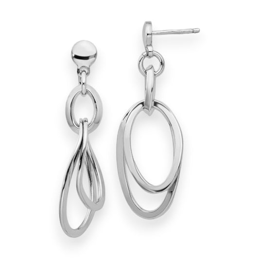 White Sterling Silver Door Knocker Earring