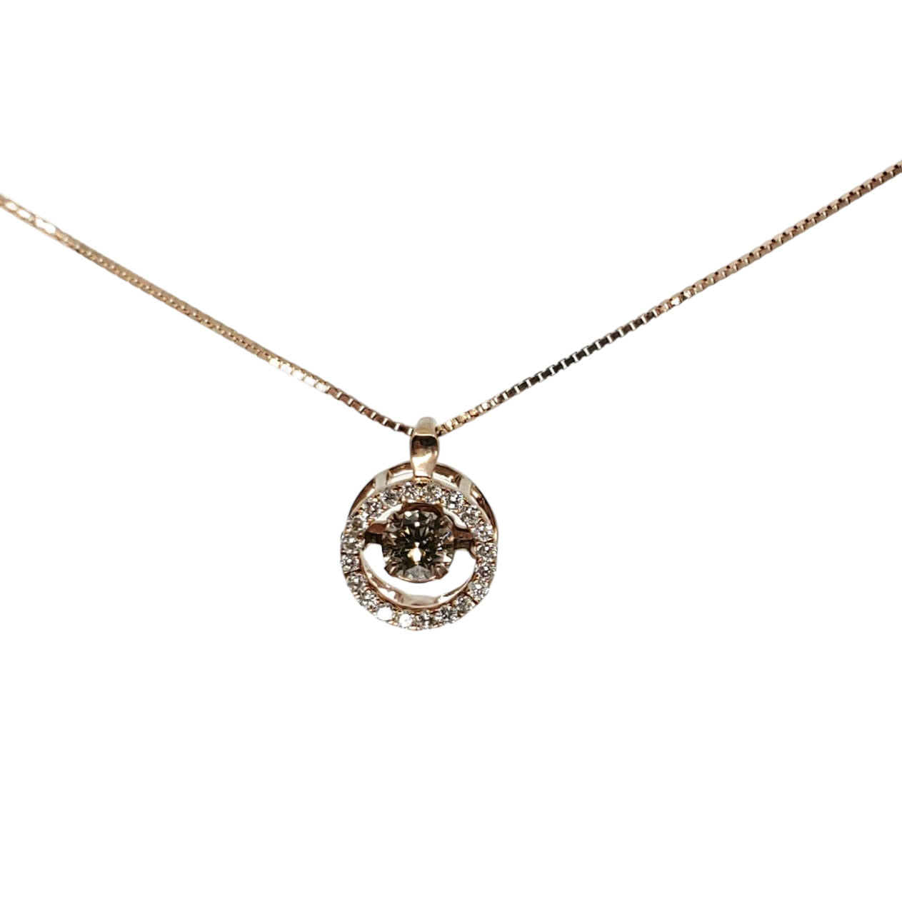 Rose Gold Chocolate Diamond Pendant