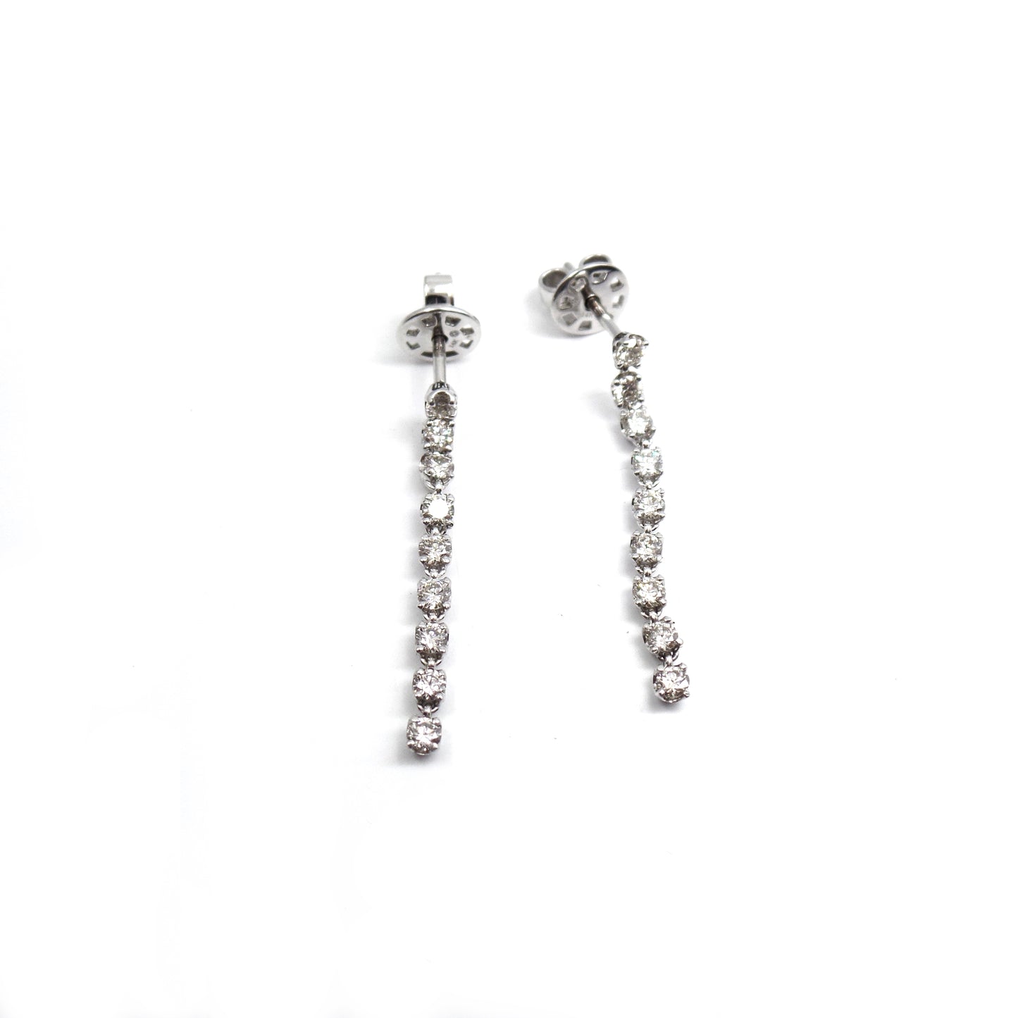 White Gold Diamond Drop Earrings