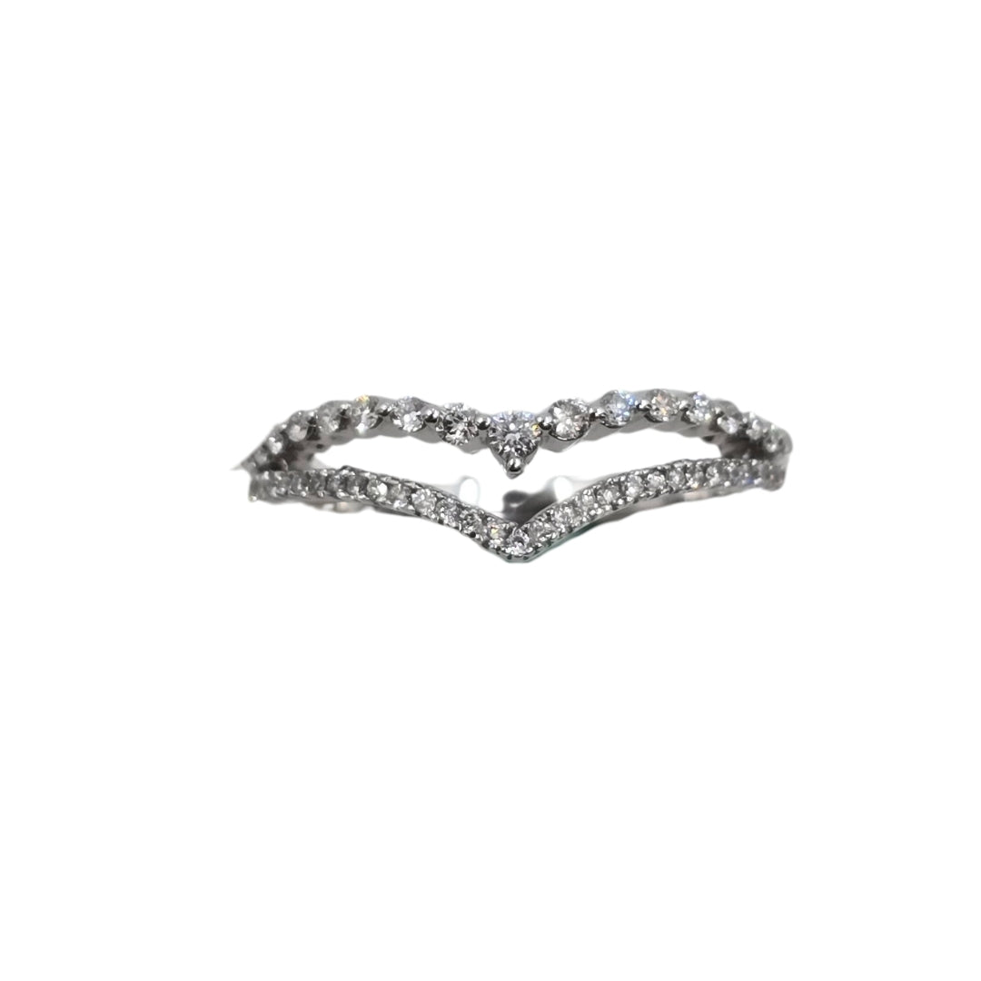 White Gold Round Diamond Tiara Band