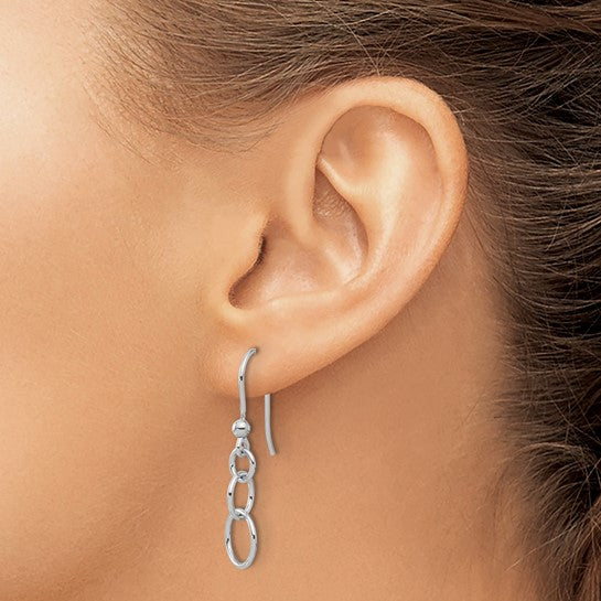 Sterling Silver Circle Drop Earring