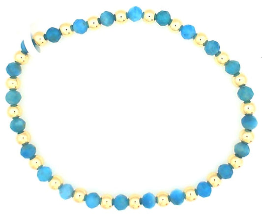 Gold Filled and Apatite Beaded Bracelet