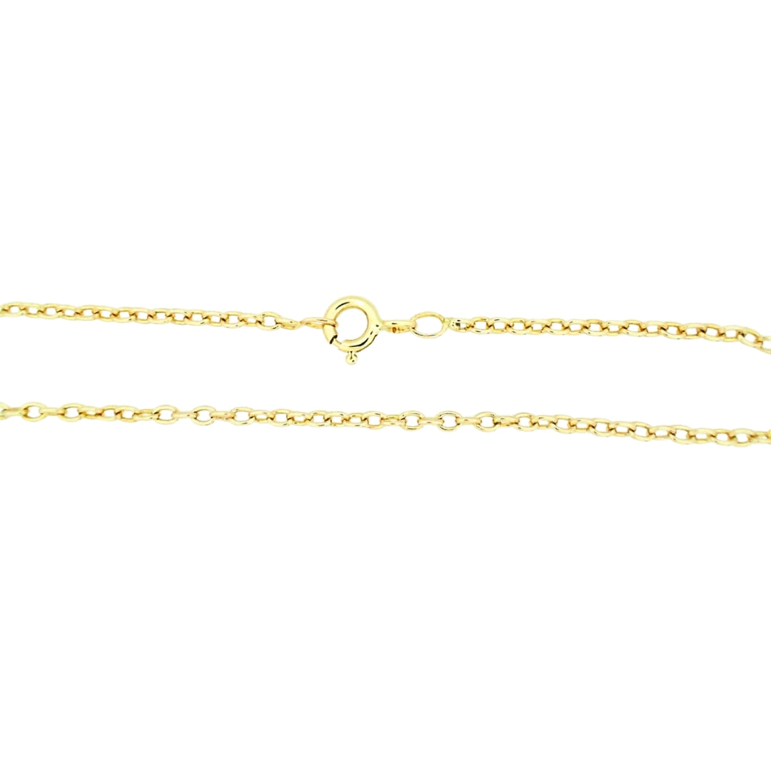 Yellow Gold 10 Inch Cable Anklet