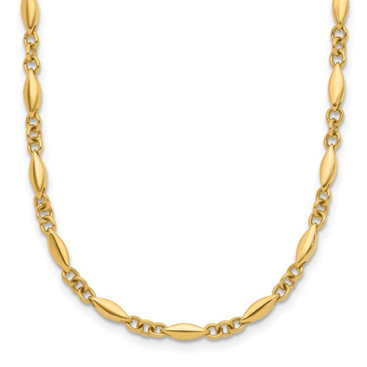Yellow Gold Fancy Link Necklace