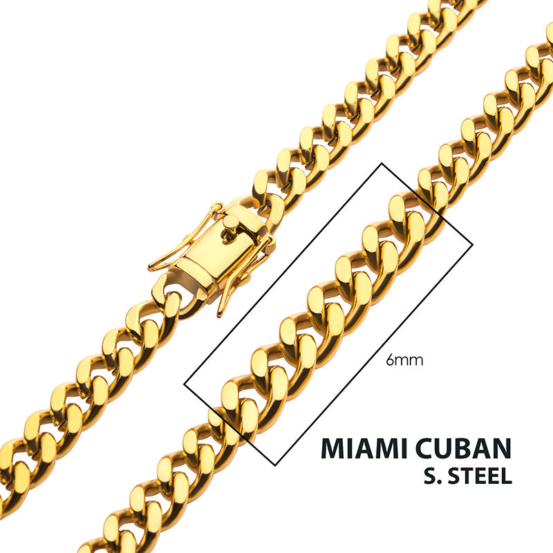 Mens Stainless Steel 6mm Cuban Chain