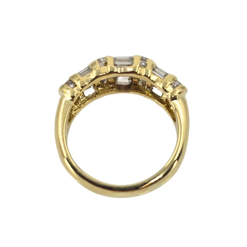 Yellow Gold Channel Set Baguette Diamond Ring
