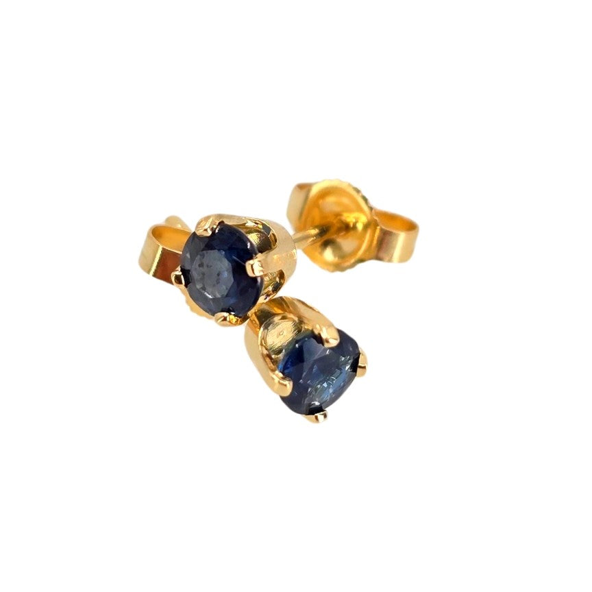 Round Sapphire Studs