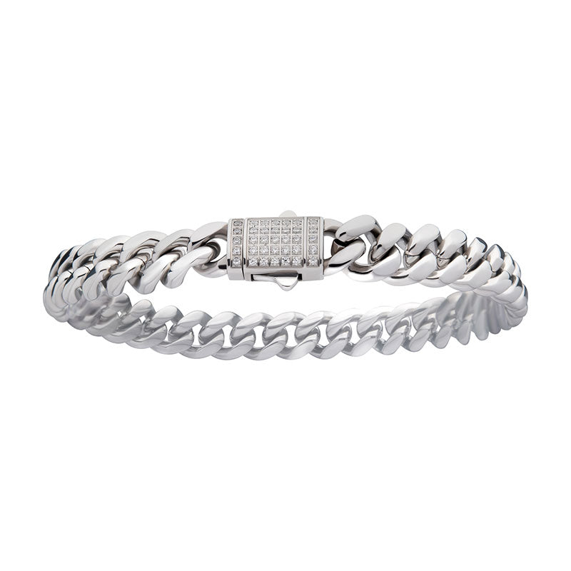 8MM Stainless Steel Miami Cuban Chain Bracelet
