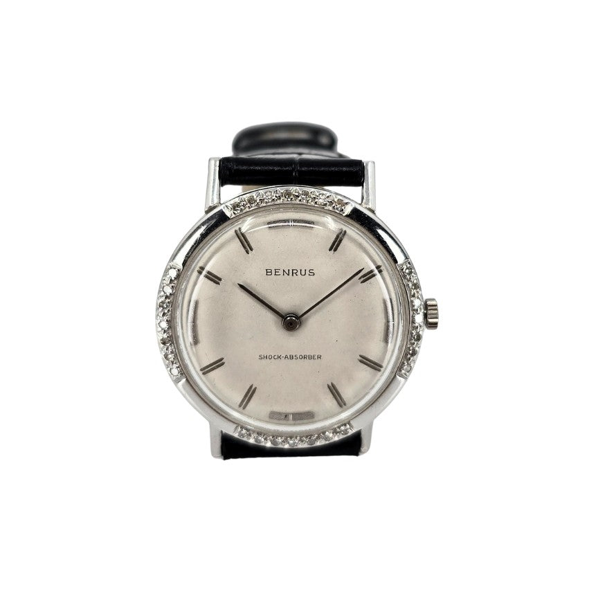 White Gold Dress Benrus Watch