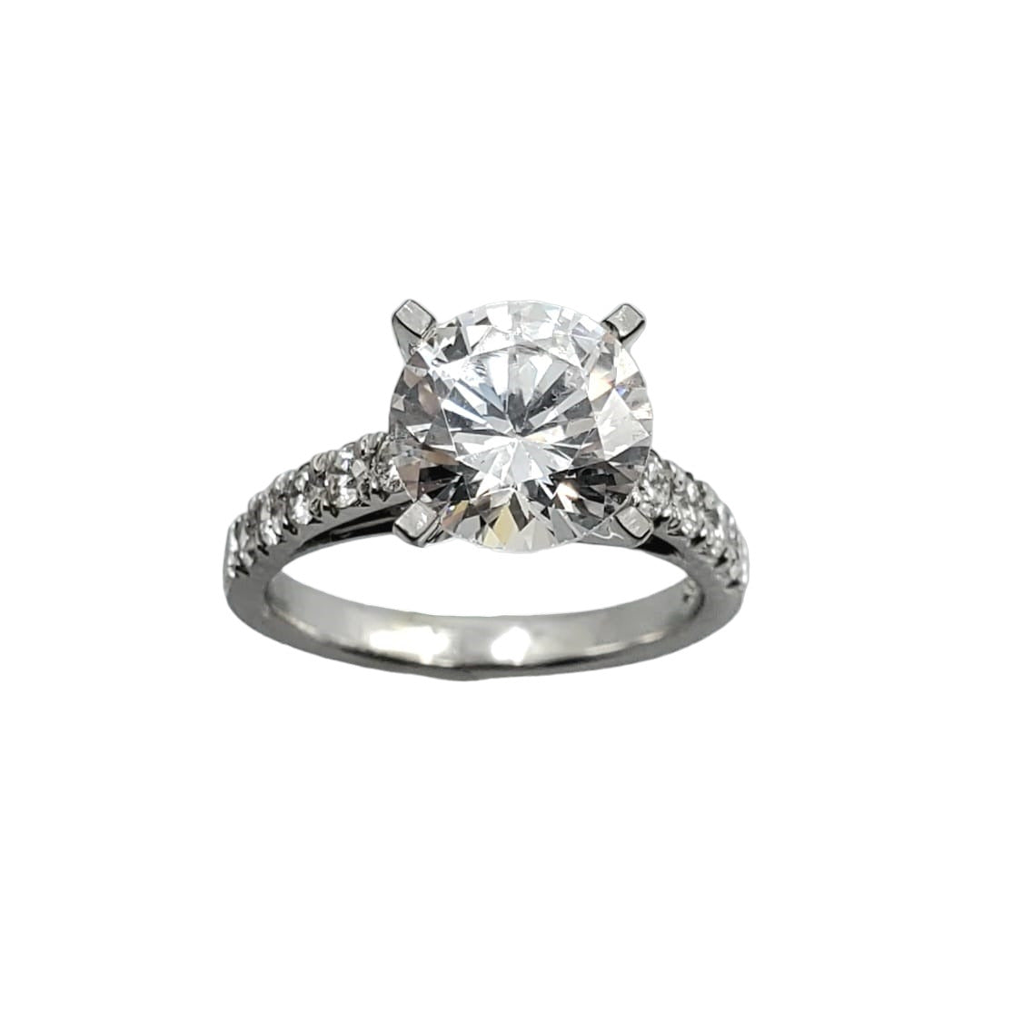 White Gold Lab Diamond Cathedral Engagement Ring