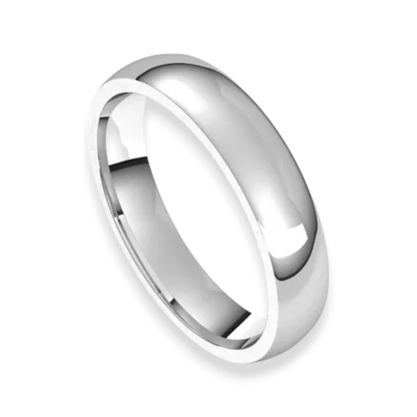 Domed Platinum Wedding Band
