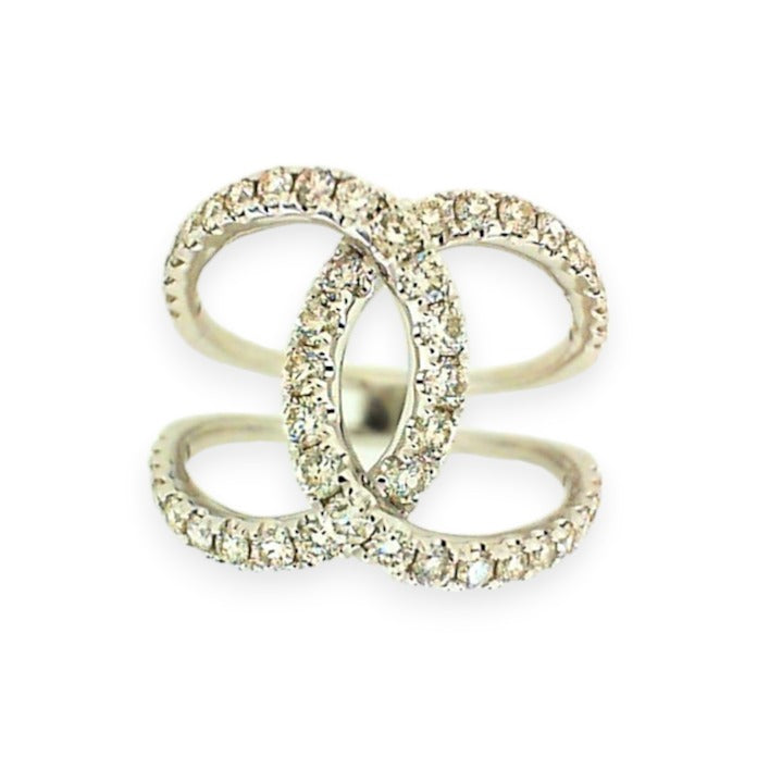 White Gold Open Space Ring
