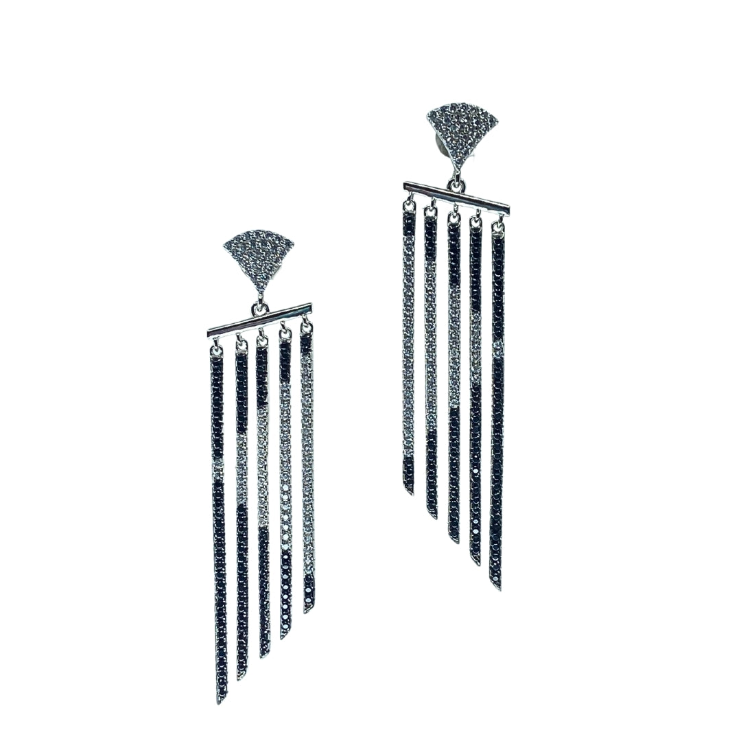 Black and White Art Deco Earrings