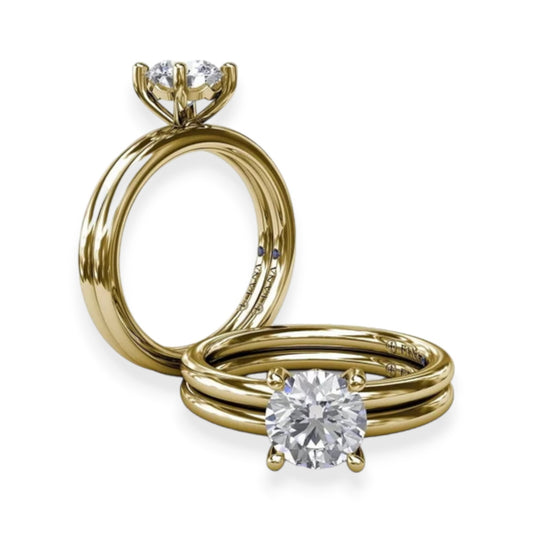 Two Tone Solitaire Engagement Ring