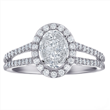 White Gold Multi-Diamond Engagement Ring