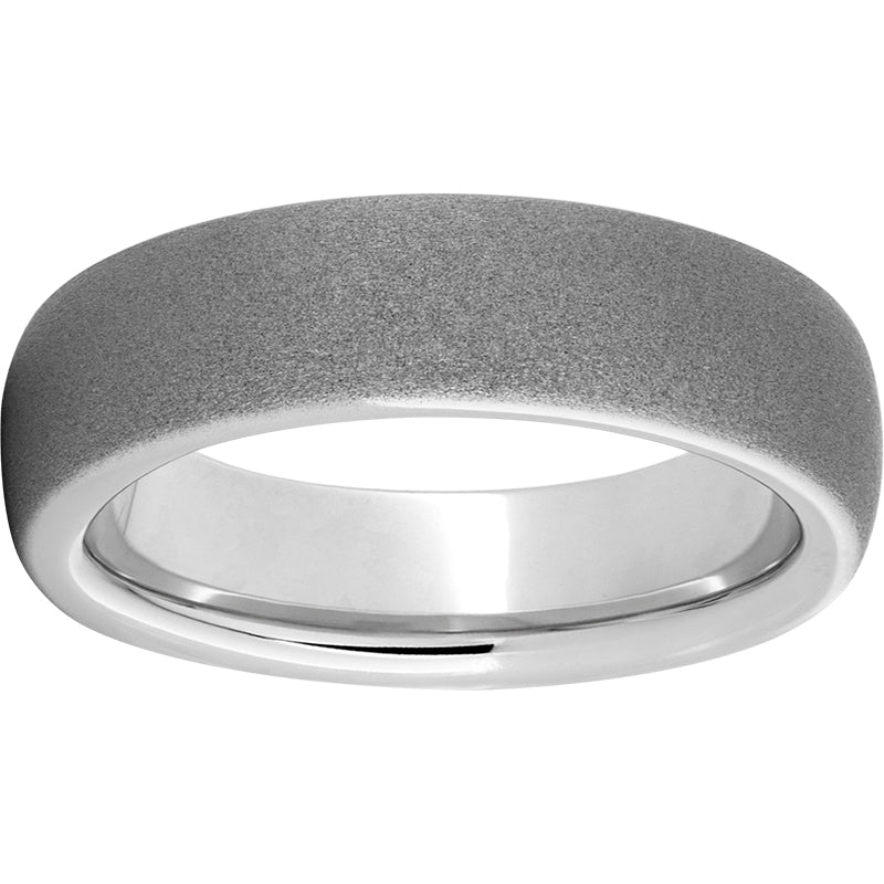 6MM Serinium Sandblast Dome Wedding Band