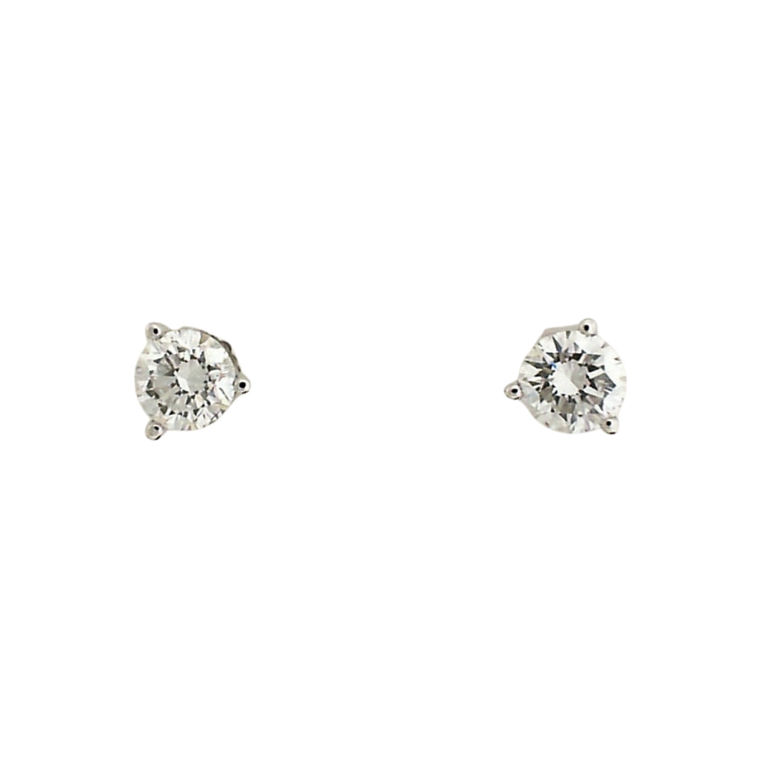 White Gold Lab Diamond Martini Studs